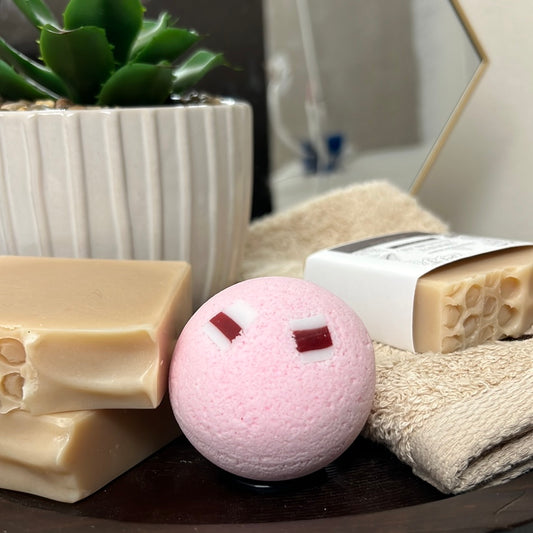 Candy Cane Bath Bomb